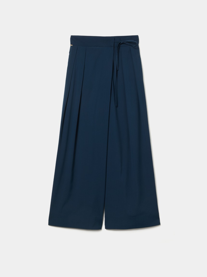 Pleated palazzo trousers