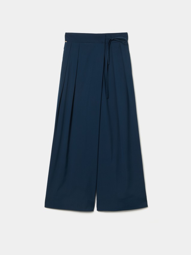 Pleated palazzo trousers