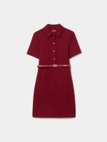 Vestido curto com cinto
