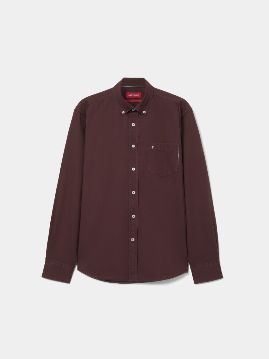 Camisa regular fit de algod�o