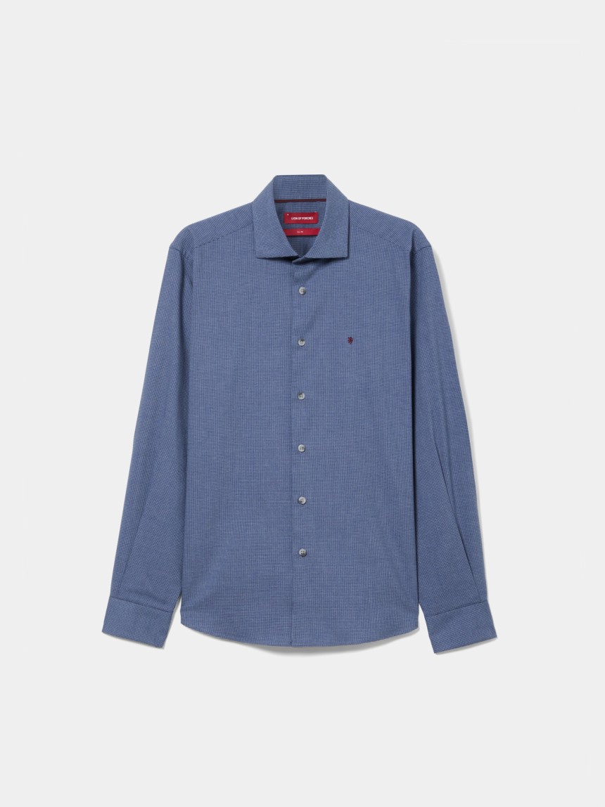 Camisa de franela de corte ajustado
