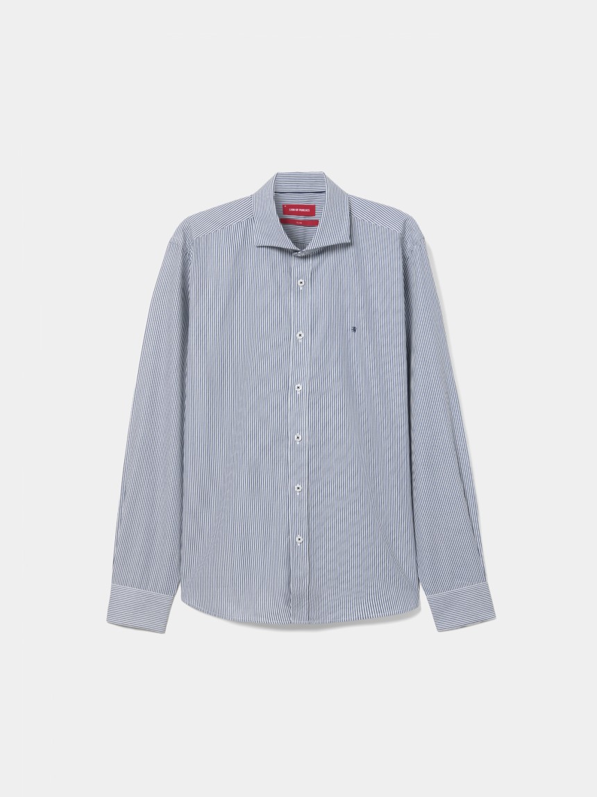 Camisa de corte ajustado a rayas
