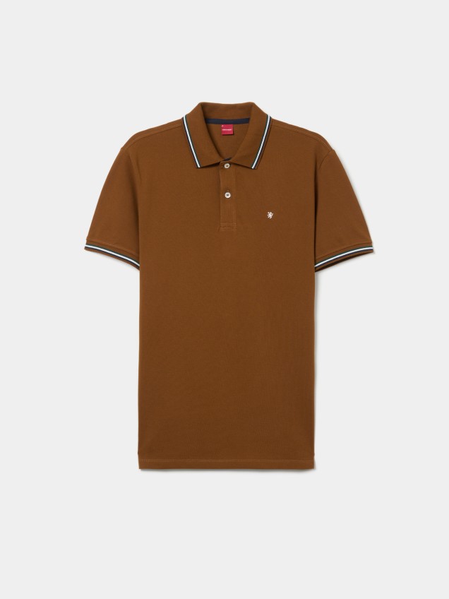 Striped piqu� polo shirt