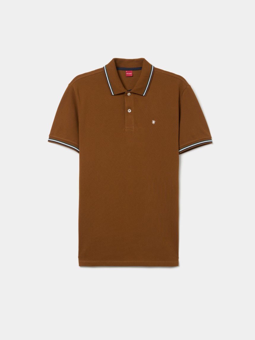 Striped piqu� polo shirt