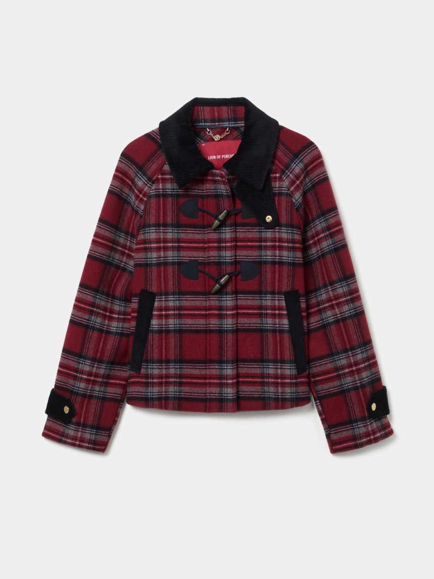 Short plaid jacket