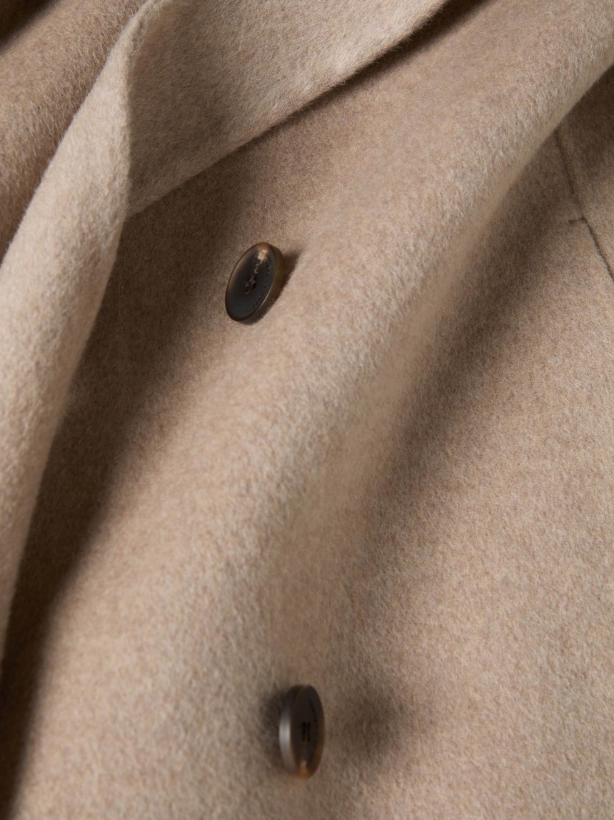 Wool overcoat with belt