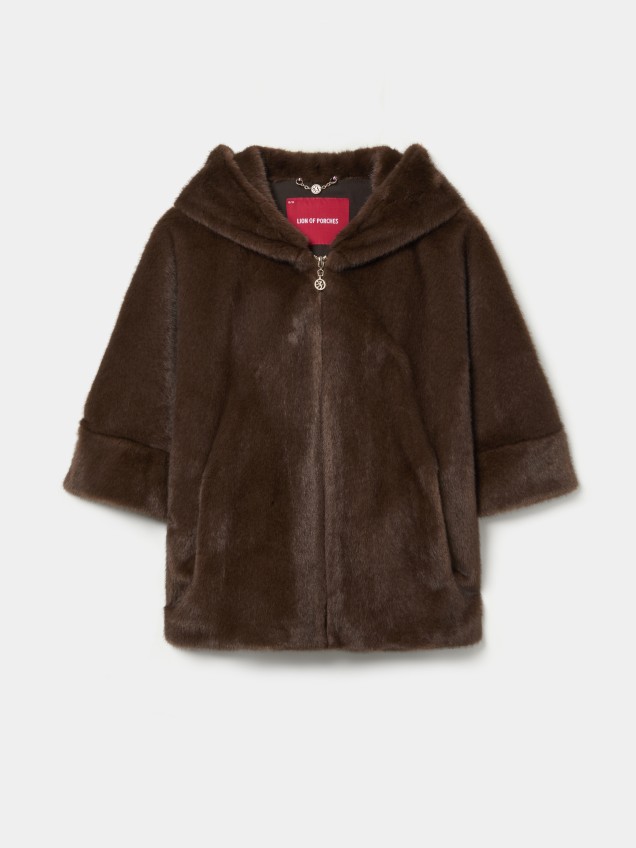 Hooded fur coat - Image product