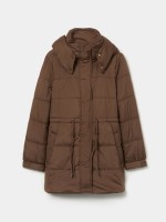 Padded sweatshirt with hood