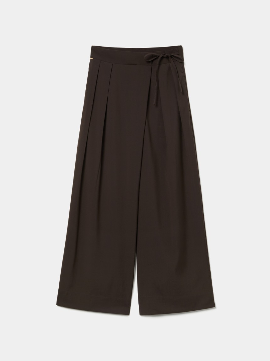 Pleated palazzo trousers