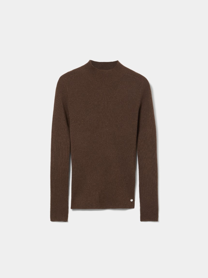 Sweatshirt with a shiny finish