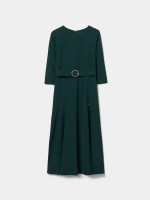 Vestido midi com cinto