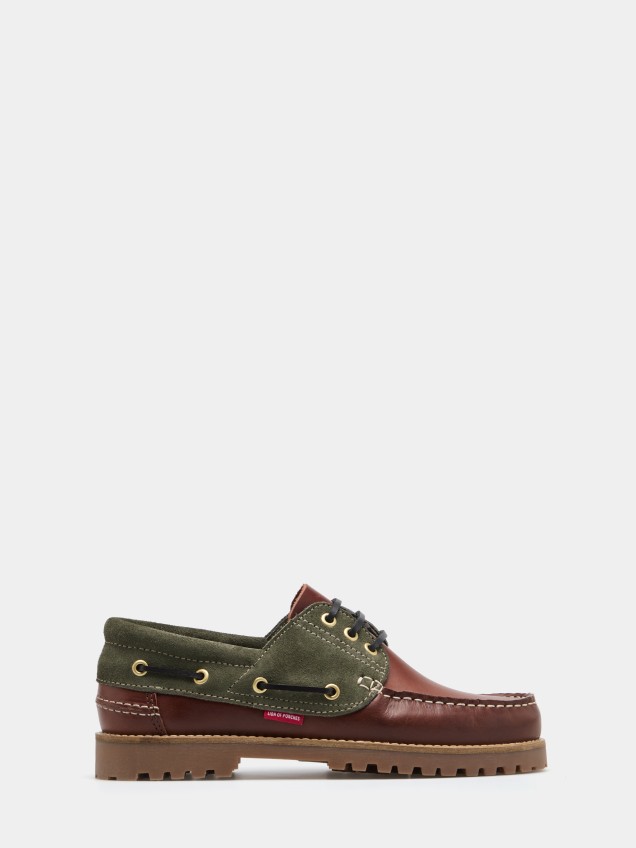 Sapatos de vela em pele