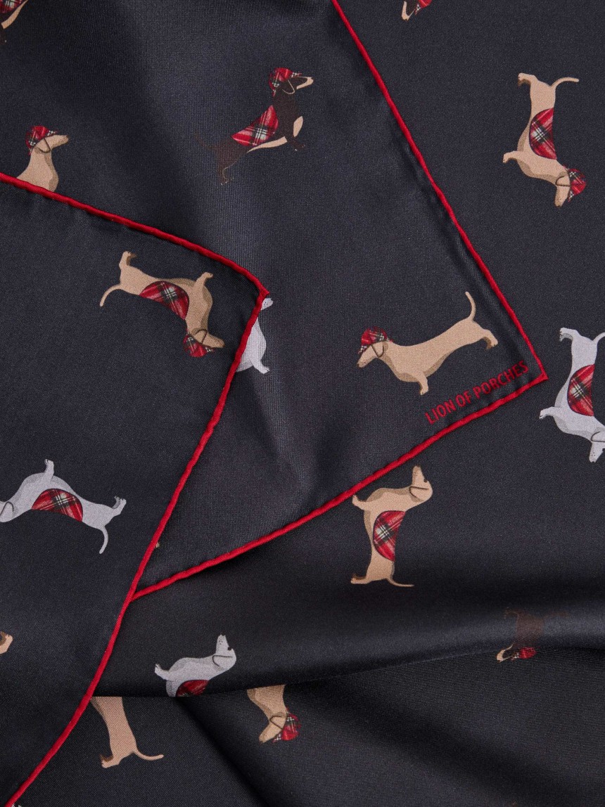 Len�o estampado em seda