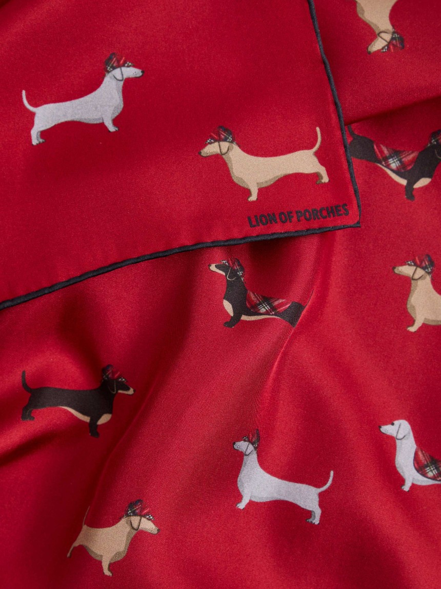 Len�o estampado em seda