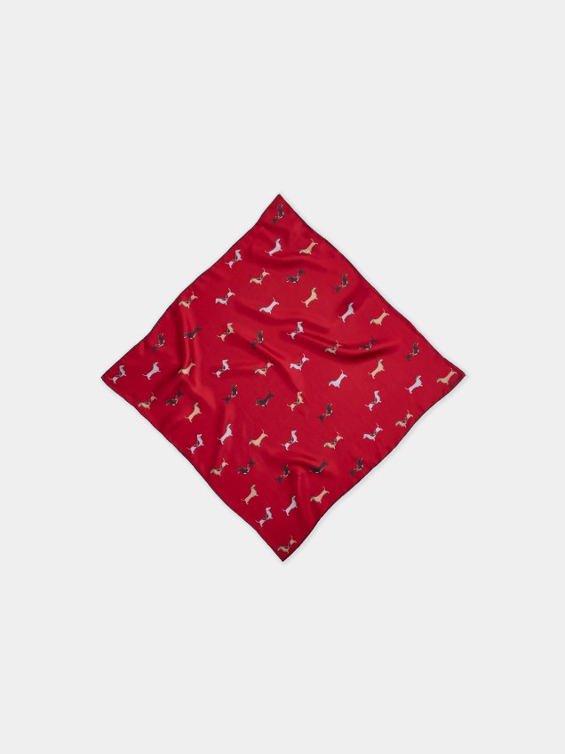 Len�o estampado em seda