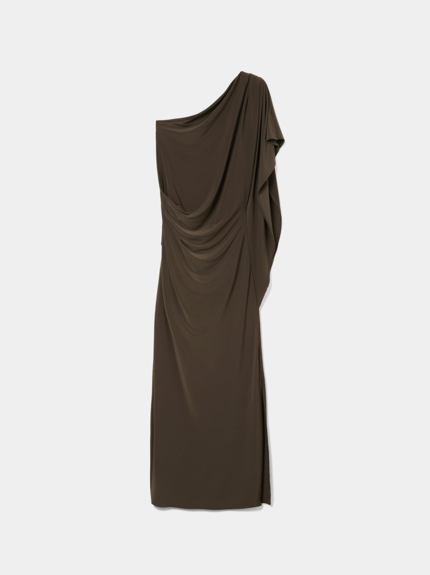 One-shoulder midi dress