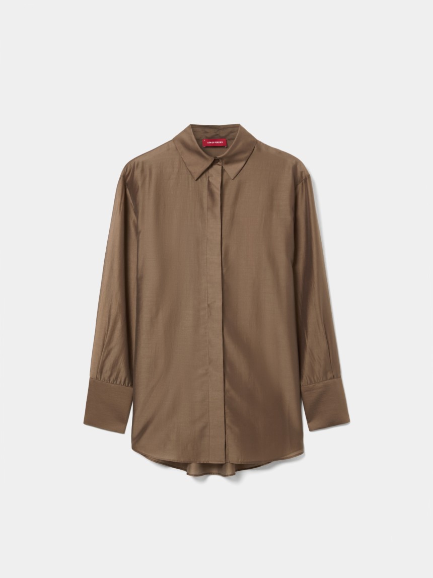 Camisa fluida em liocel