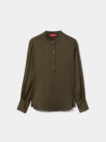 Blusa fluida acetinada