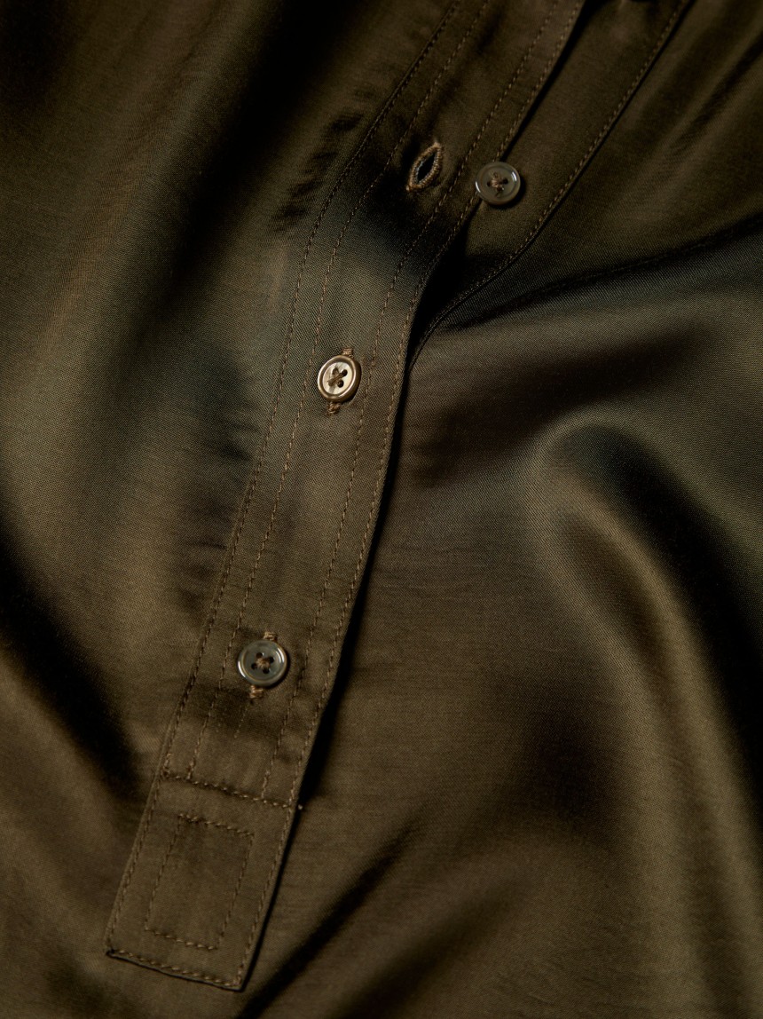 Satin-effect flowing blouse
