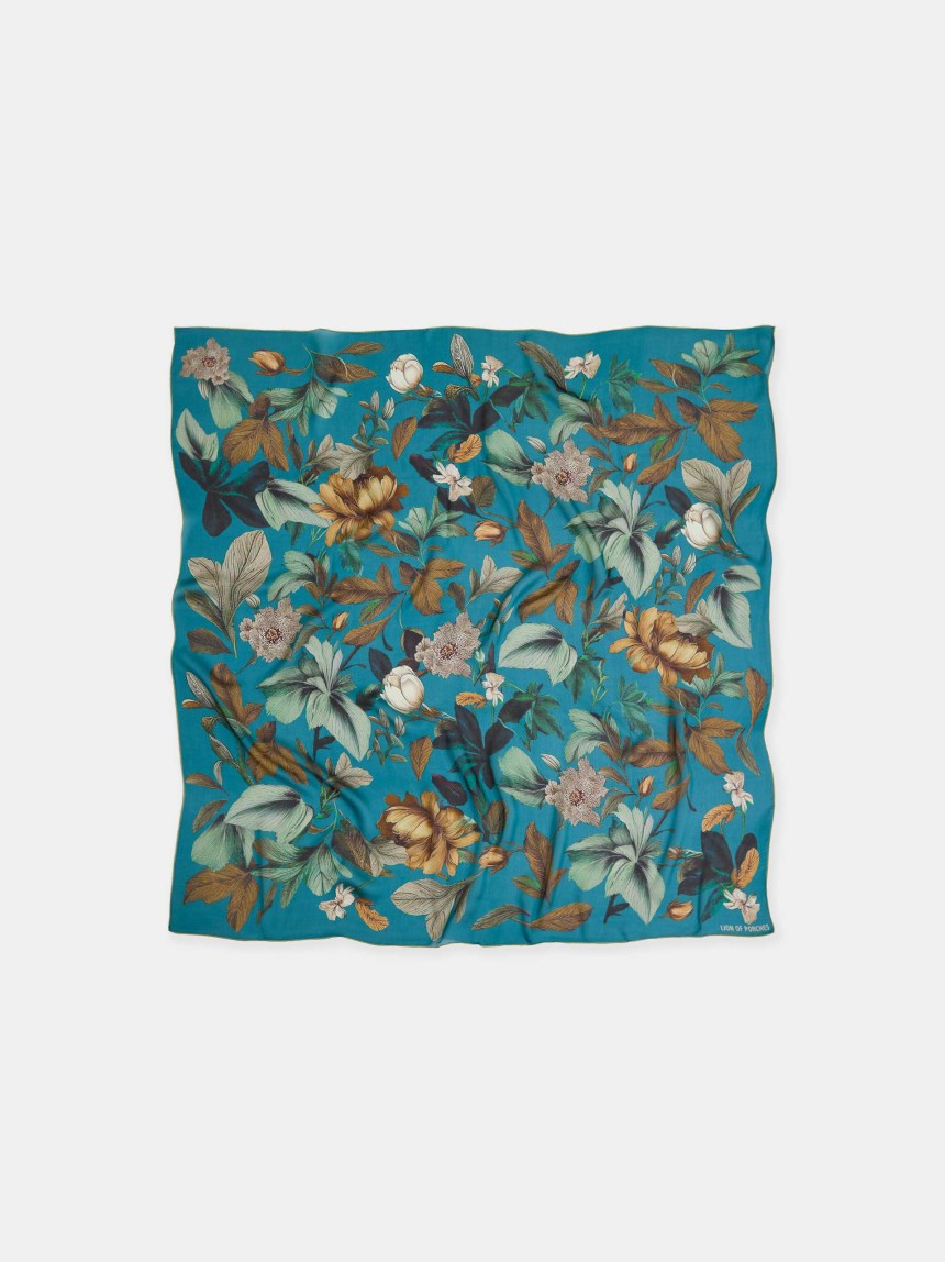 Len�o floral em seda