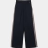 Knitted trousers with side stripes