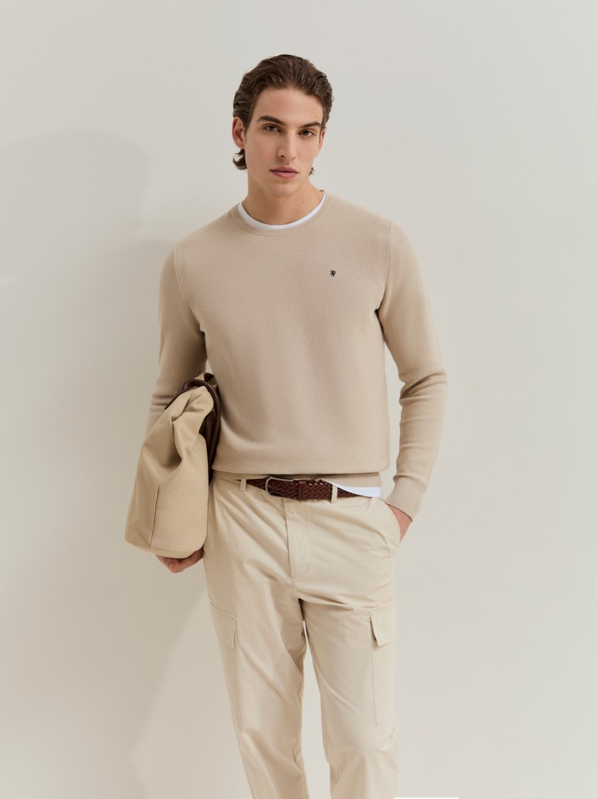 Camisola em malha de algod�o