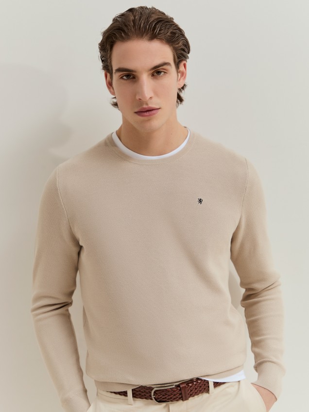 Camisola em malha de algod�o