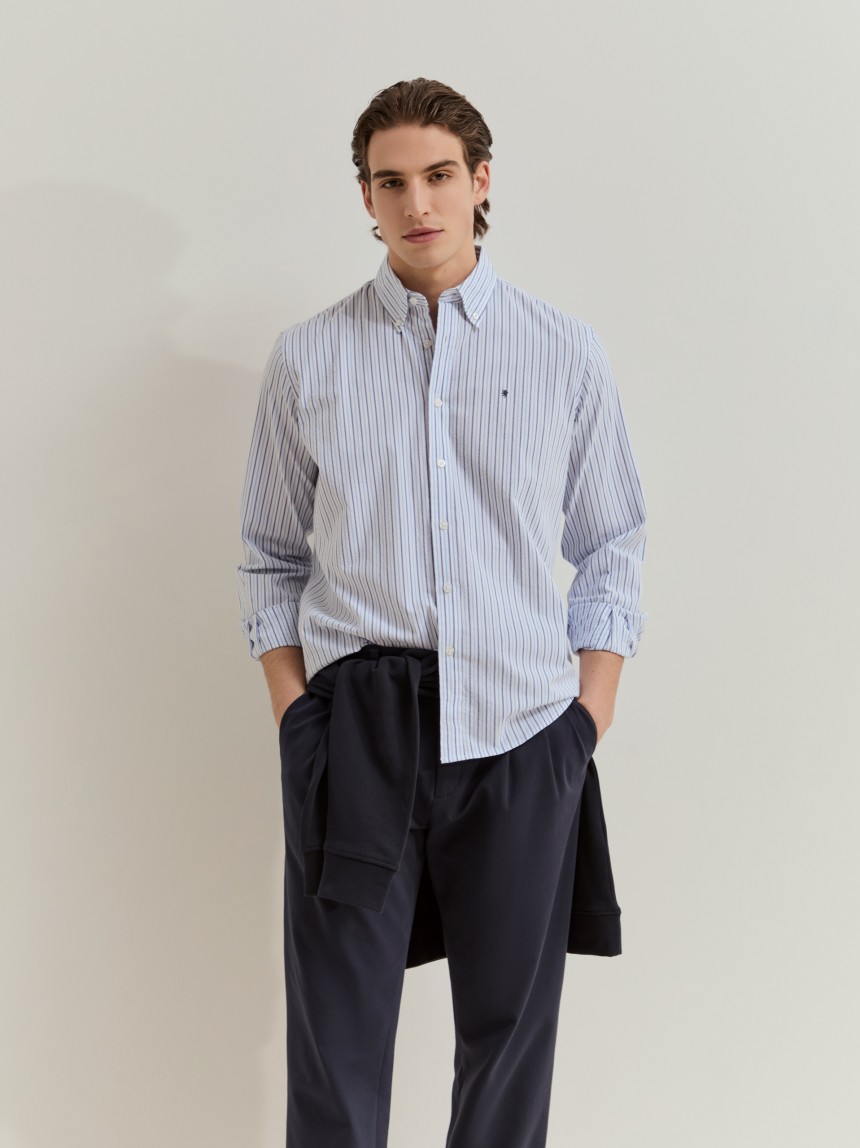 Camisa de algod�n a rayas