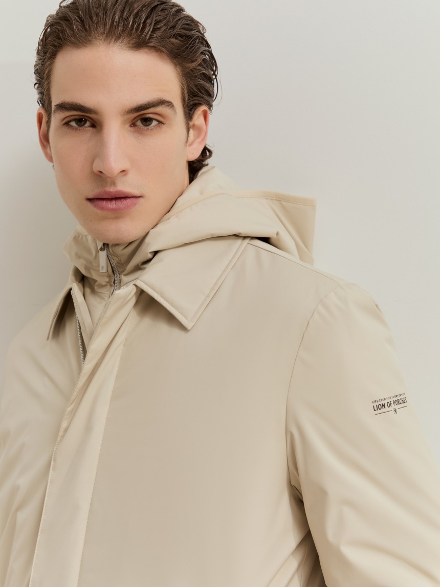 Hooded trench coat