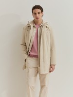 Hooded trench coat