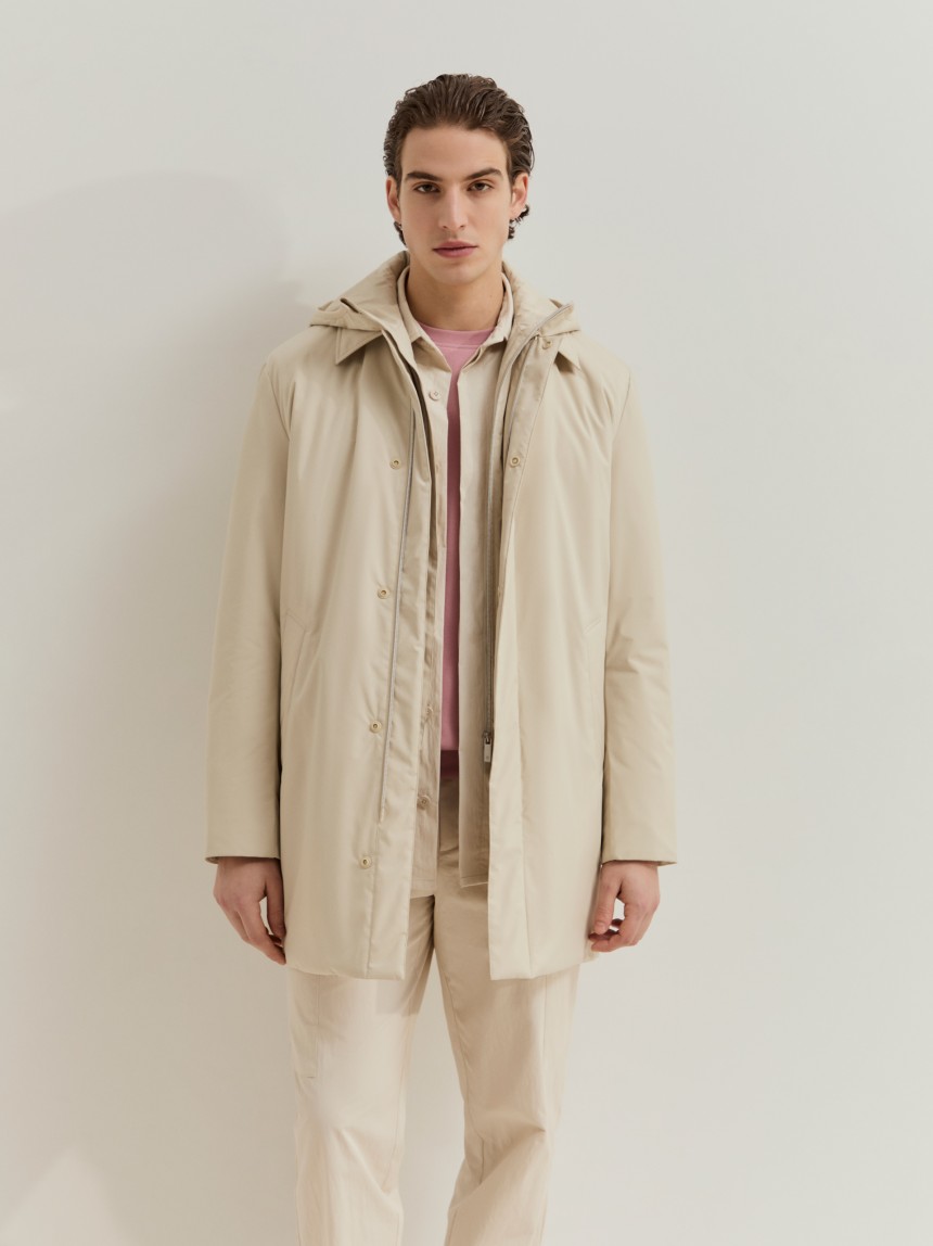 Hooded trench coat