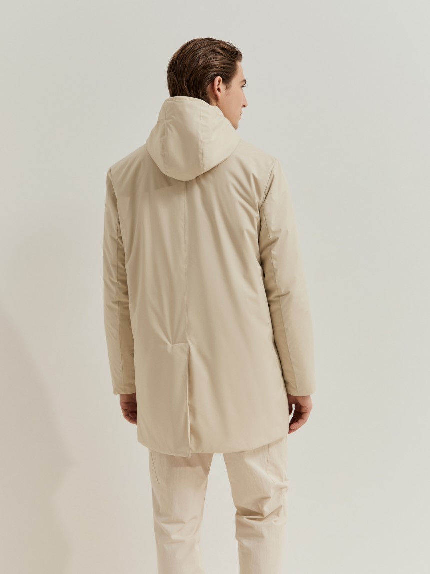 Hooded trench coat