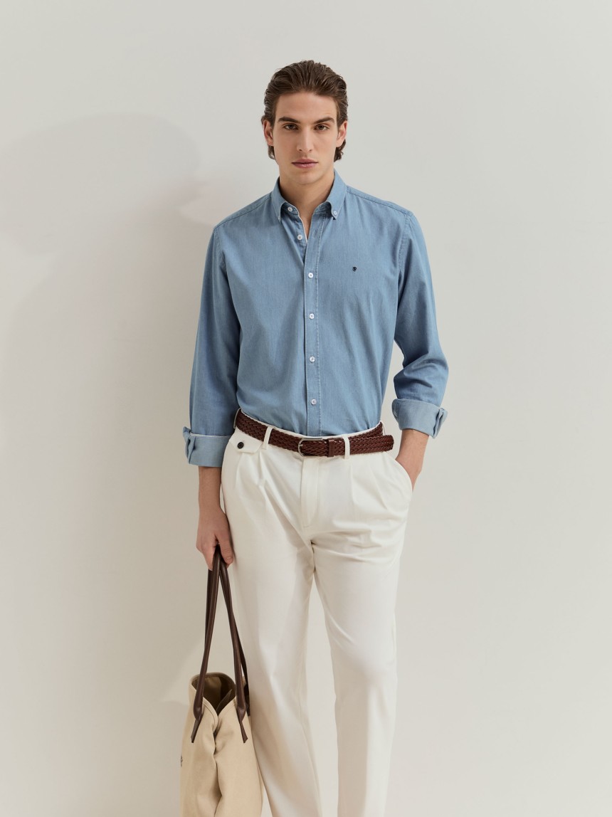 Camisa de ganga regular fit