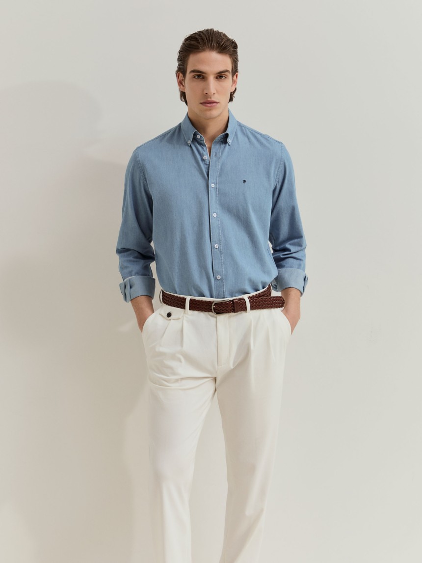 Camisa de ganga regular fit