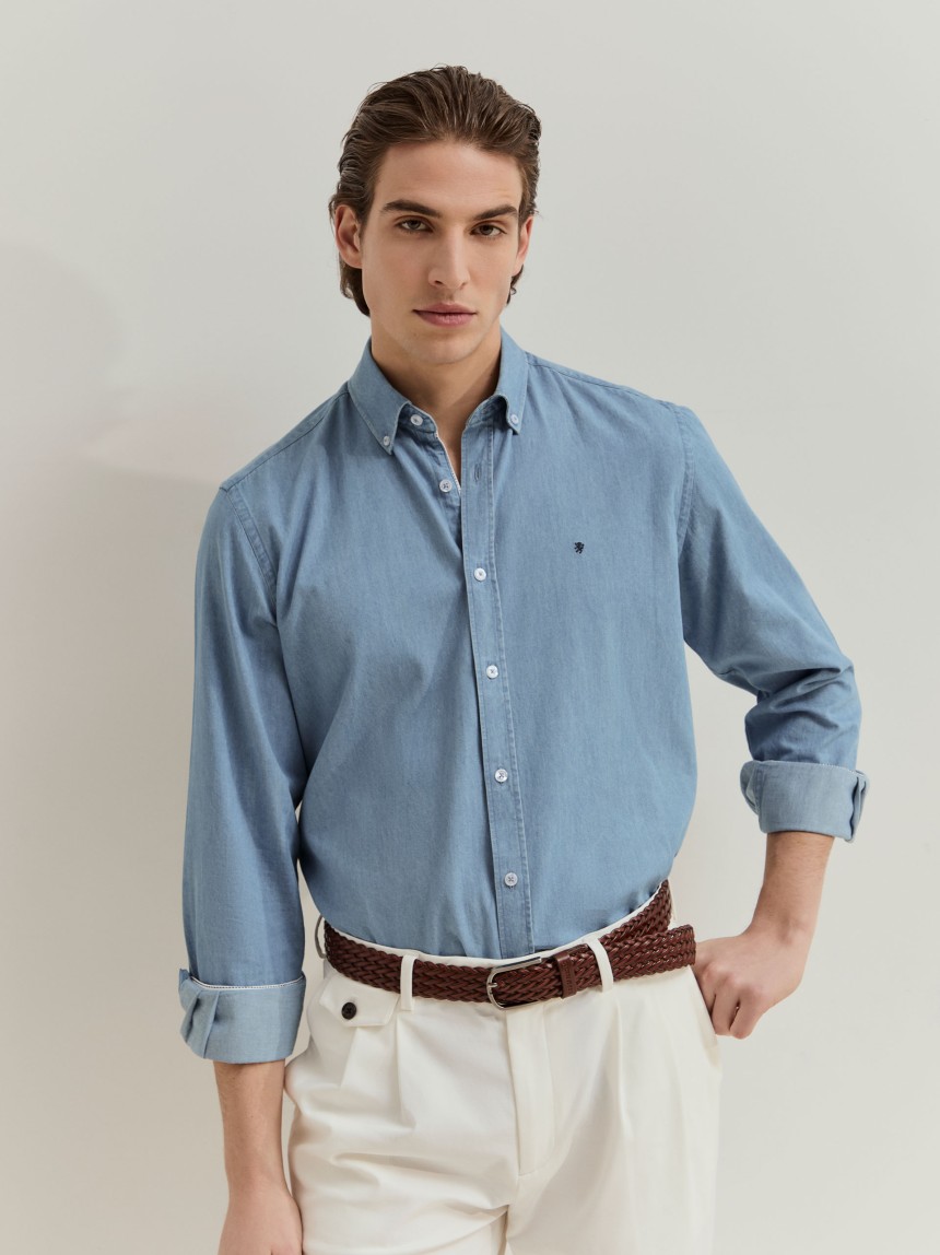 Camisa de ganga regular fit