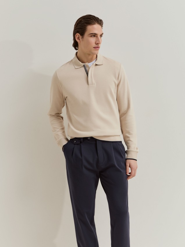 Camisola de malha com carcela
