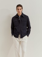 Sobrecamisa com bolsos