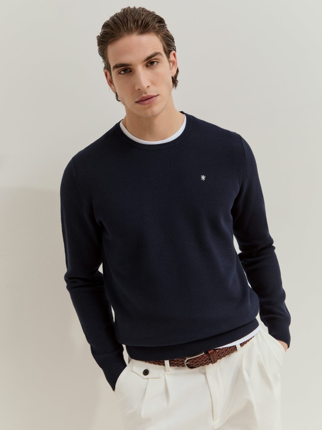 Camisola em malha de algod�o