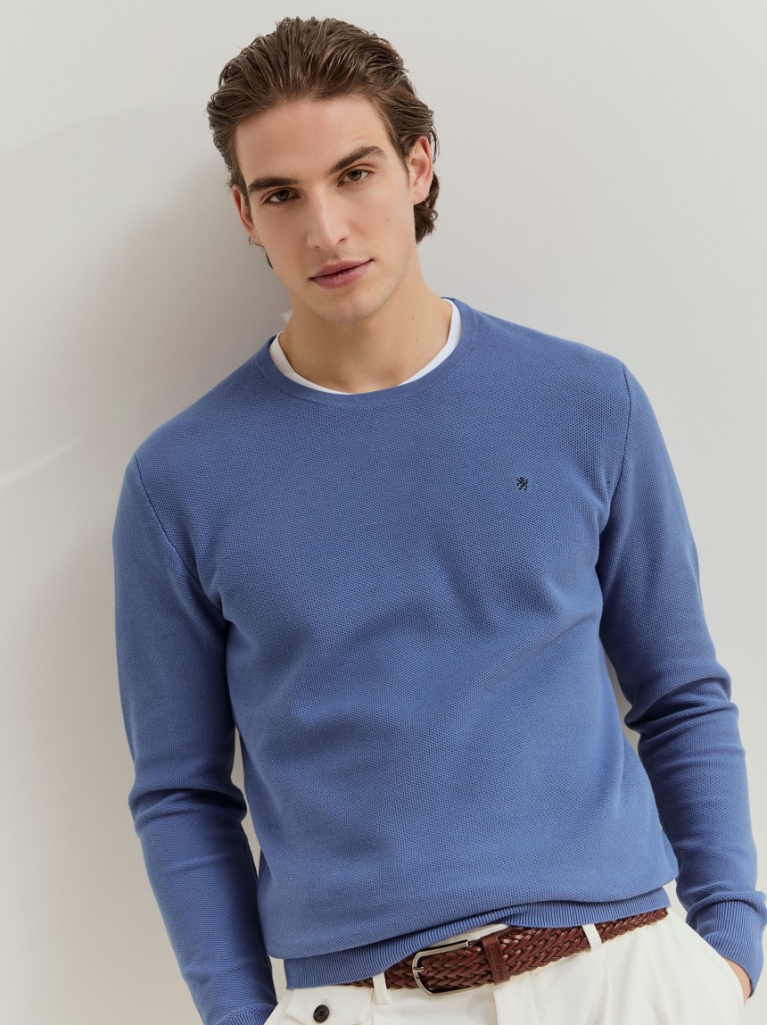 Camisola em malha de algod�o