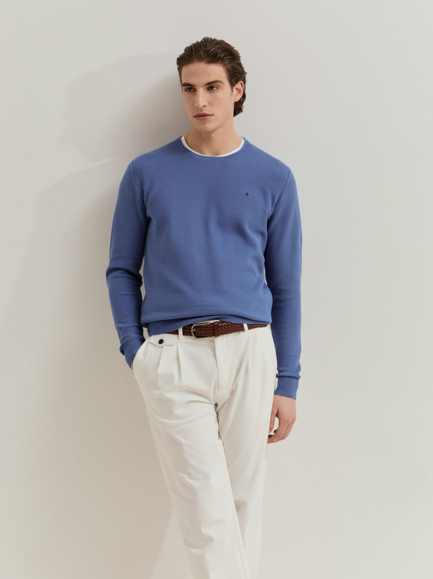 Camisola em malha de algod�o