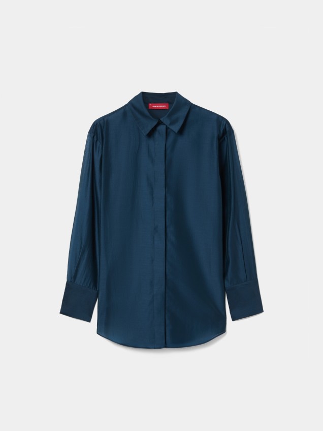 Camisa fluida em liocel