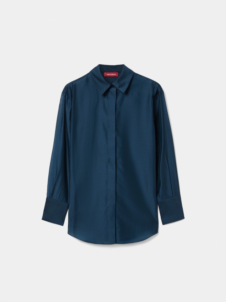 Camisa fluida em liocel
