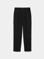 Regular fit pants with pleats