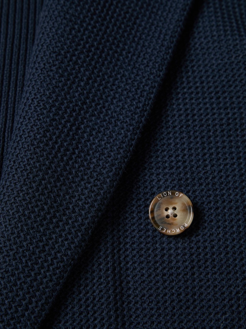 Blazer de malha em trespasse