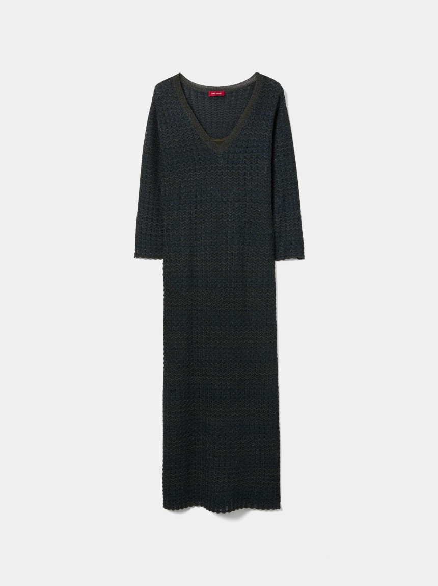 Vestido de malha com brilho