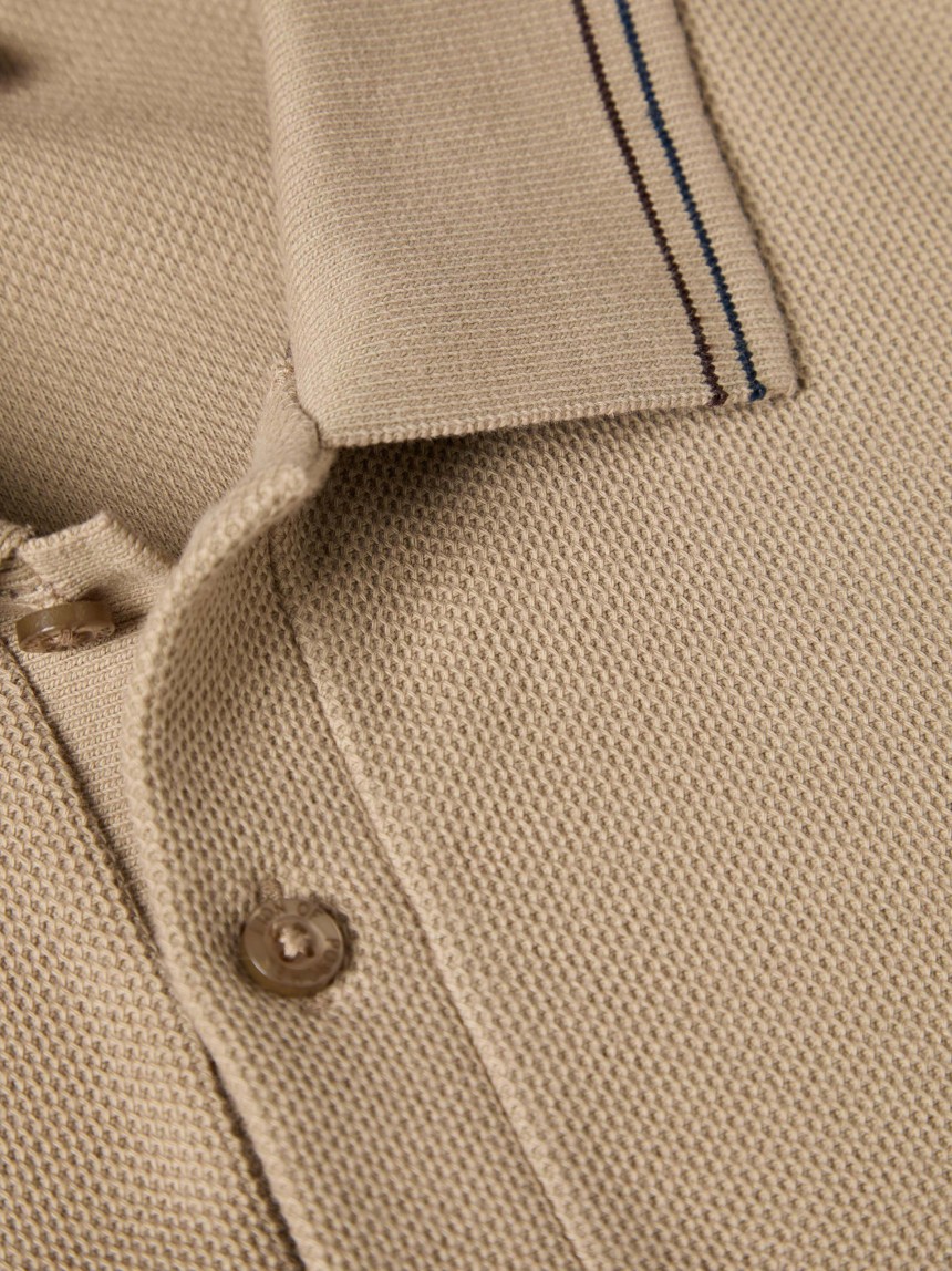 Polo piqu� manga comprida