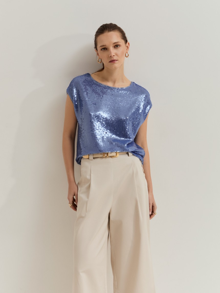 Camiseta con lentejuelas
