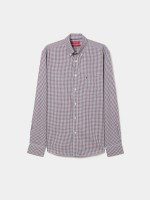Camisa em algod�o e liocel aos quadrados