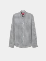 Camisa em algod�o e liocel aos quadrados