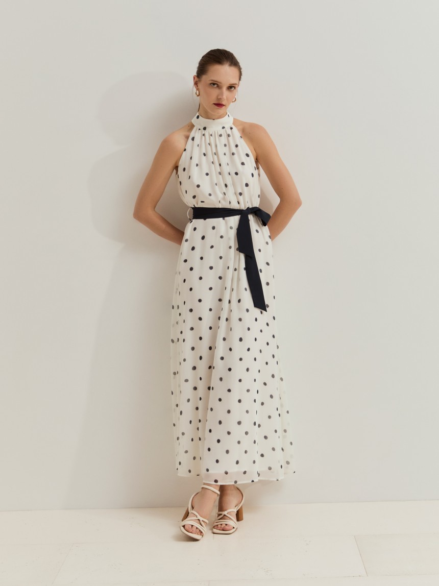 Polka dot midi dress